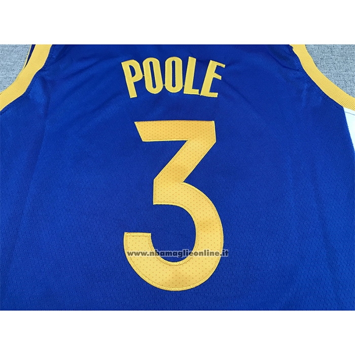 Maglia Golden State Warriors Jordan Poole #3 Icon Blu